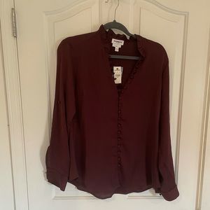 Plum Express long sleeve blouse. Never used, NWT